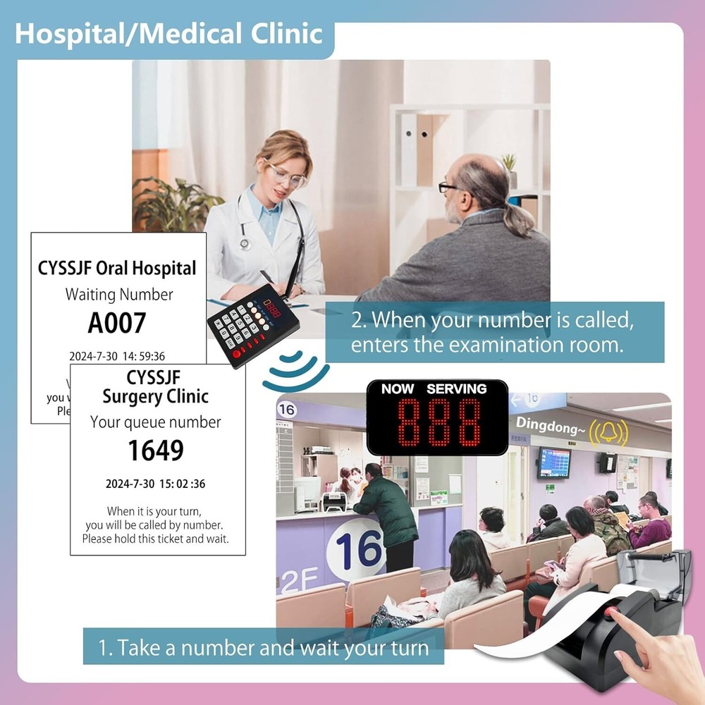 Wireless Pager Call System Queue Calling Management System for Take A Number