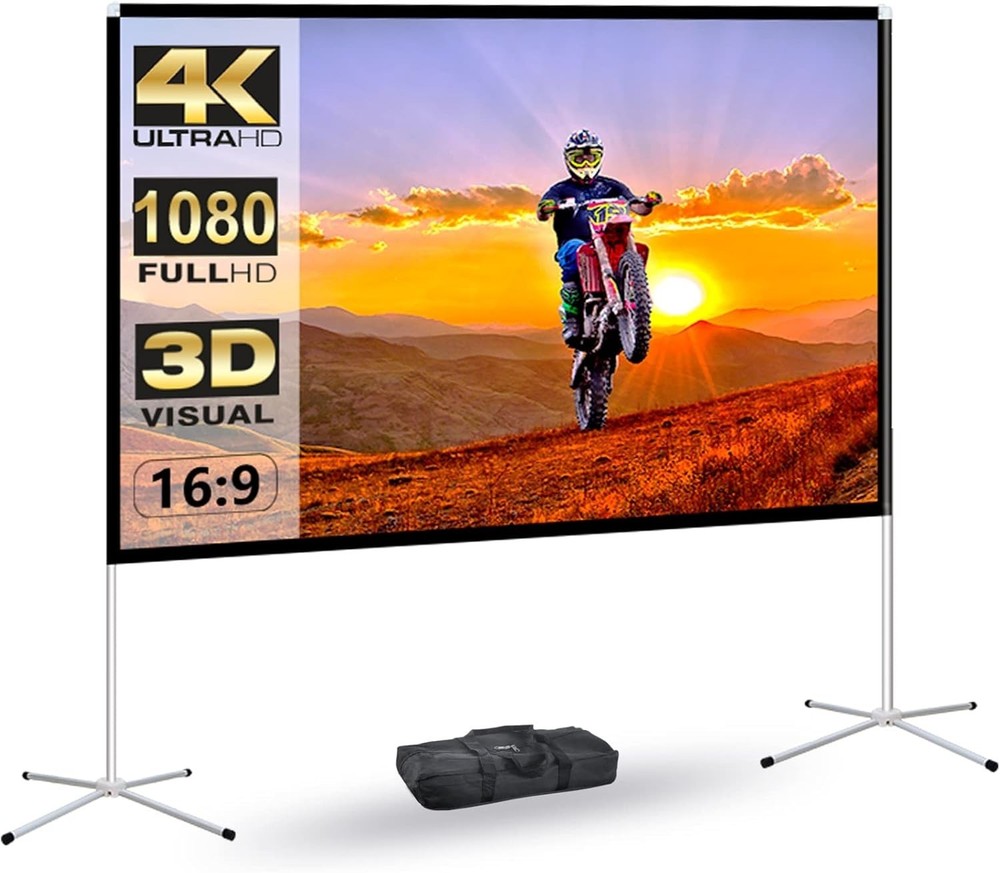 Multi-Function 60-Inch Projector Screen - Perfect for Movies & Presentations