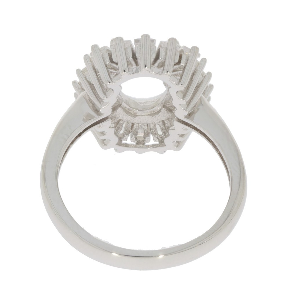 Sterling Silver Semi Mount Ring Setting Oval OV 9x7mm