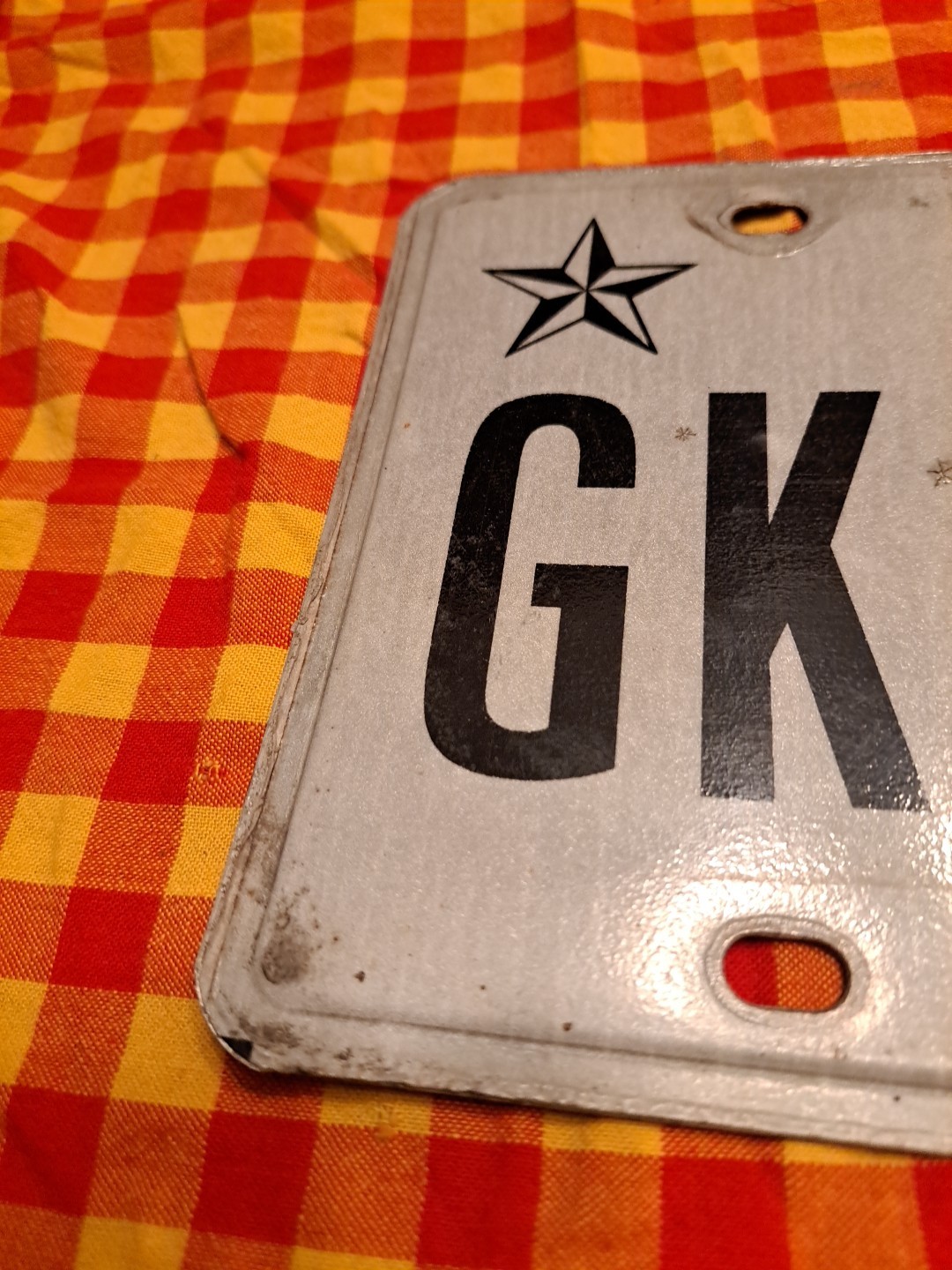 1 Vintage TEXAS State license plate used TX GKS-3469