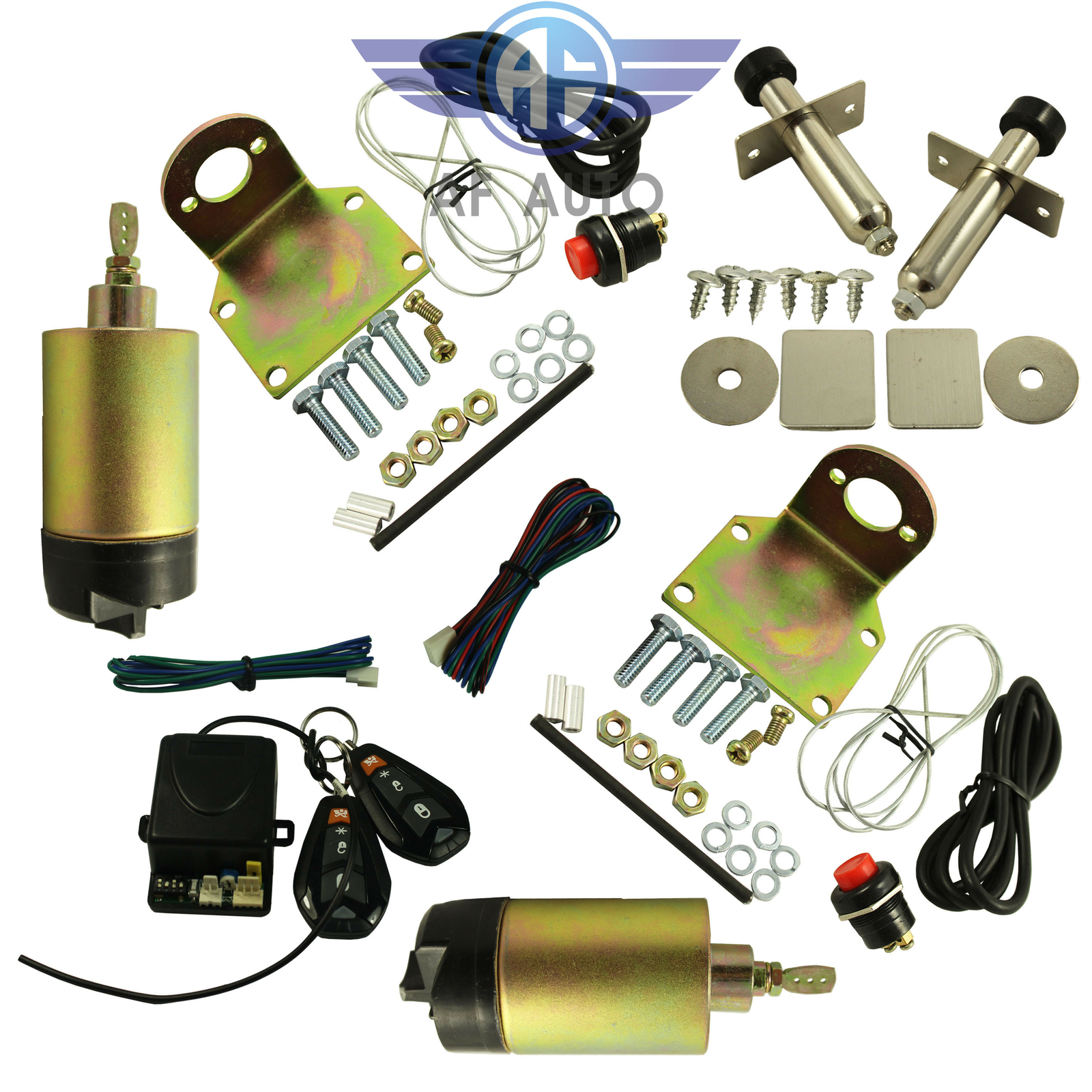 100lb 2 Door Shaved Door Handle Kit Popper Solenoid Street Rat Car Truck Hot Rod