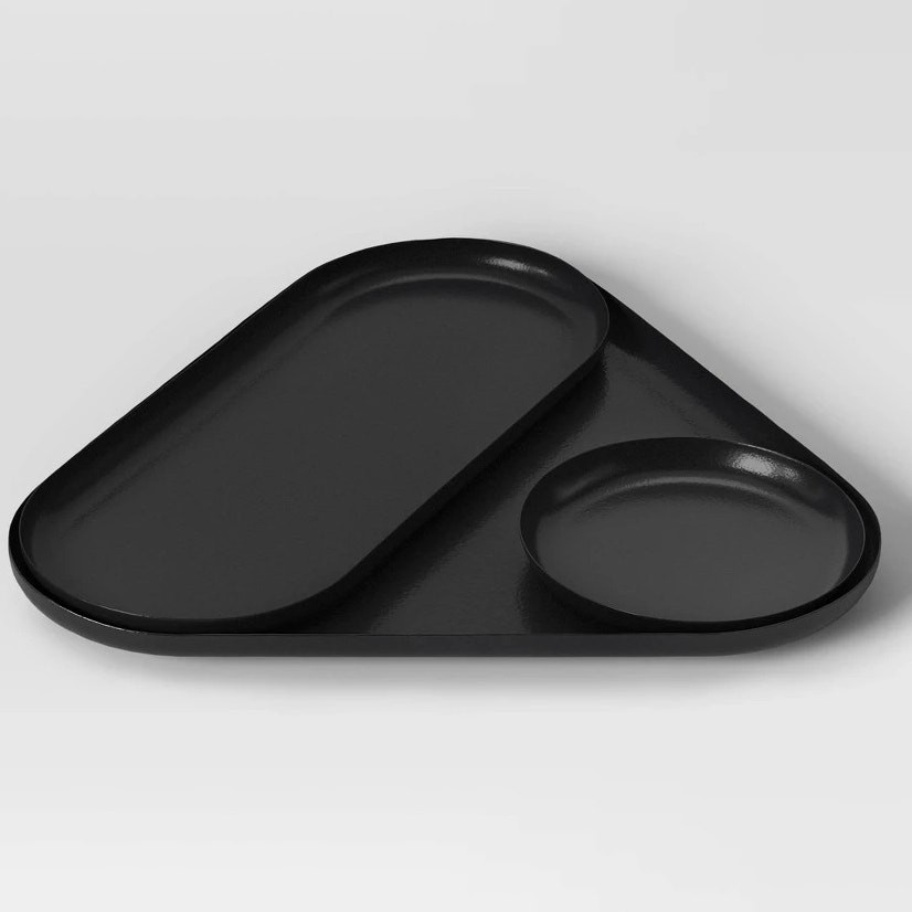 3pk Multishape Tray Set – Black – Room Essentials