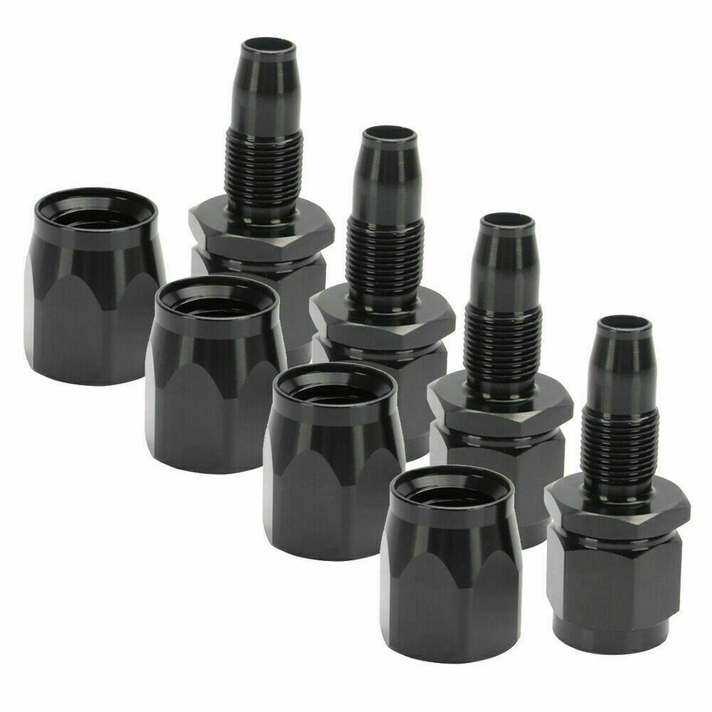 4pcs 4AN/6AN/8AN/10AN/12AN Straight Swivel Hose End Fitting Adaptor For CPE Hose