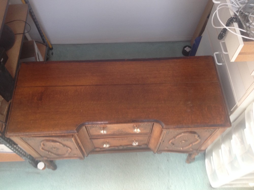 1920s Tudor style oak server/buffet