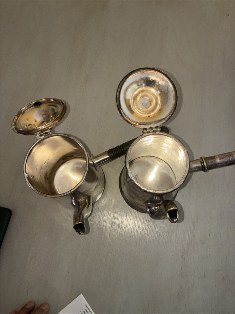 Antique Nickle Silver Chocolate/Coffee Serving Pots