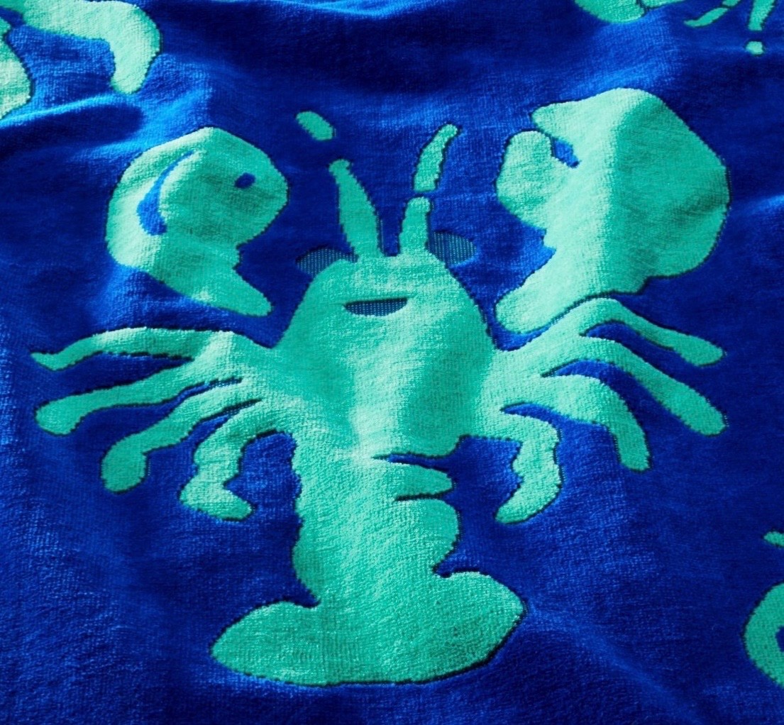 Roller Rabbit x Target Cobalt Blue Lobsters Beach Towel
