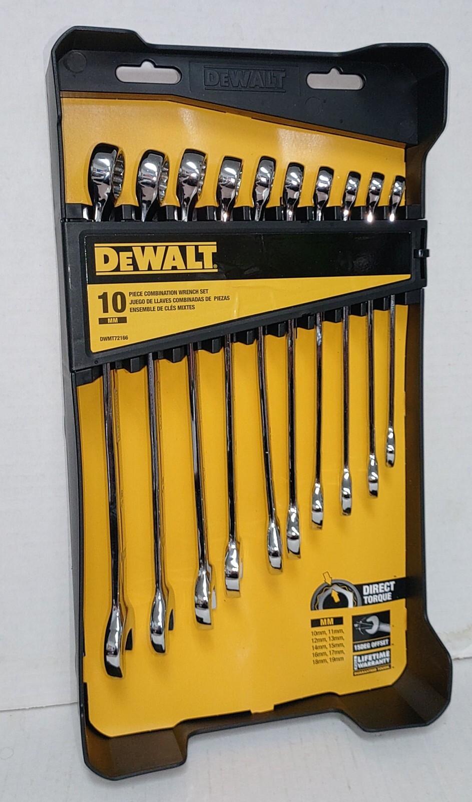 DeWALT 10 Piece Metric Combination Wrench Set DWMT72166