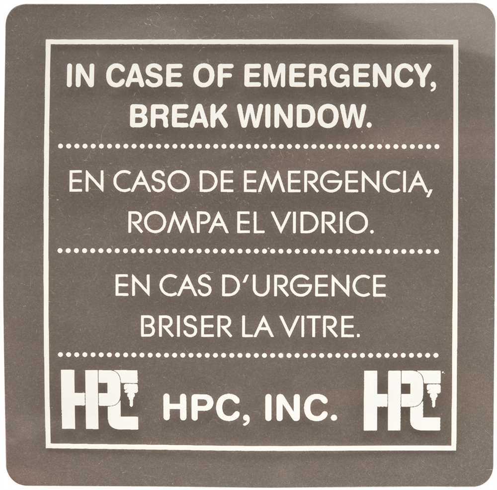 HPC EMERGENCY KEY BOX REPLACEMENT GLASS