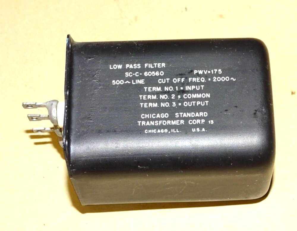 Stancor Low Pass Filter Transformer, SC-C-60560, NOS, 500 Ohm, 2000~ Cut-Off