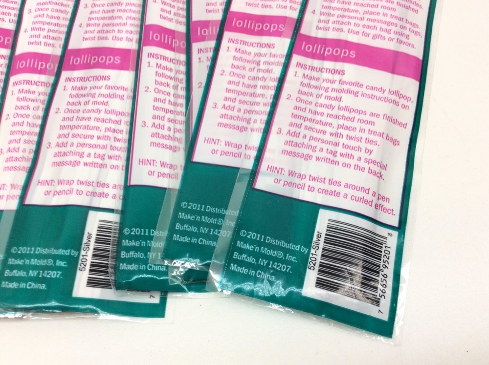 12 - Candymaking Wrap Twist Ties 7" Silver 50 Pack