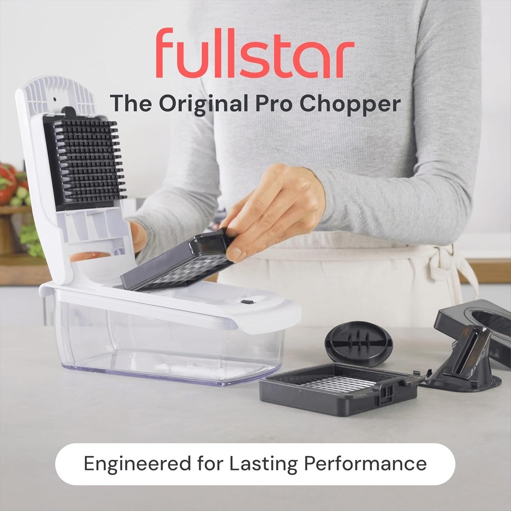 Vegetable Chopper & Mandoline Slicer for Kitchen - (8 in 1, White)