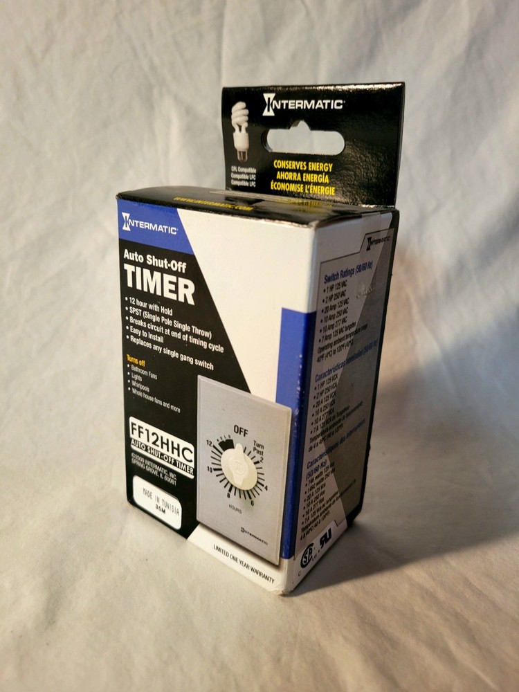 New!! Intermatic FF12HHC 120-277V Auto Shut-Off Timer