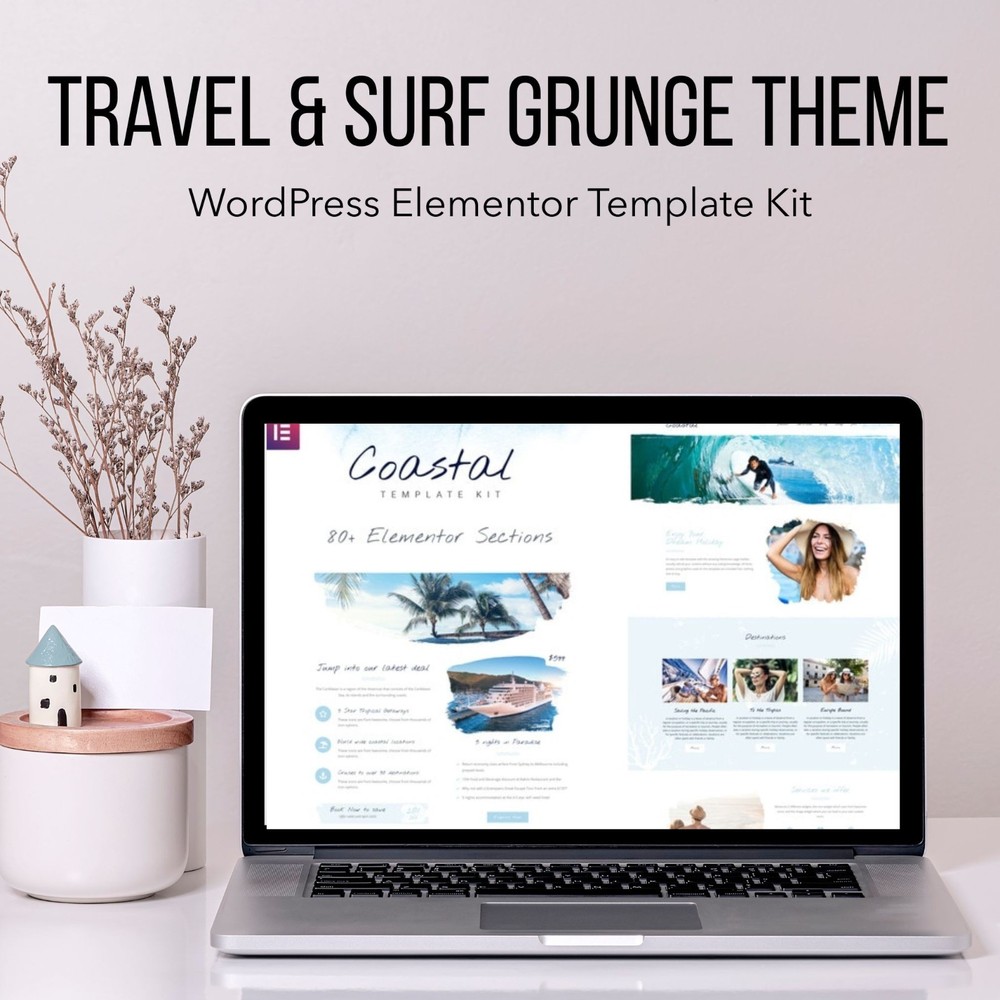 Travel & Surf Grunge Theme - Wordpress Elementor Template Kit