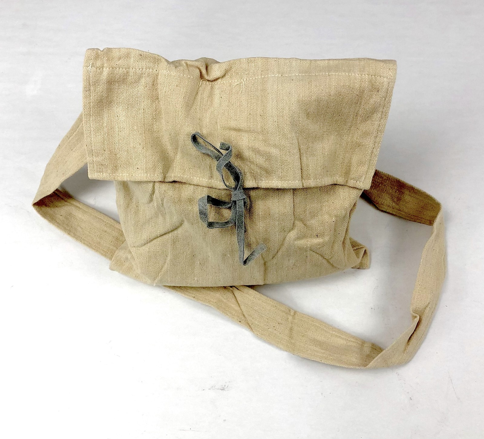 Rustic Haversack with Leather Tie Closure