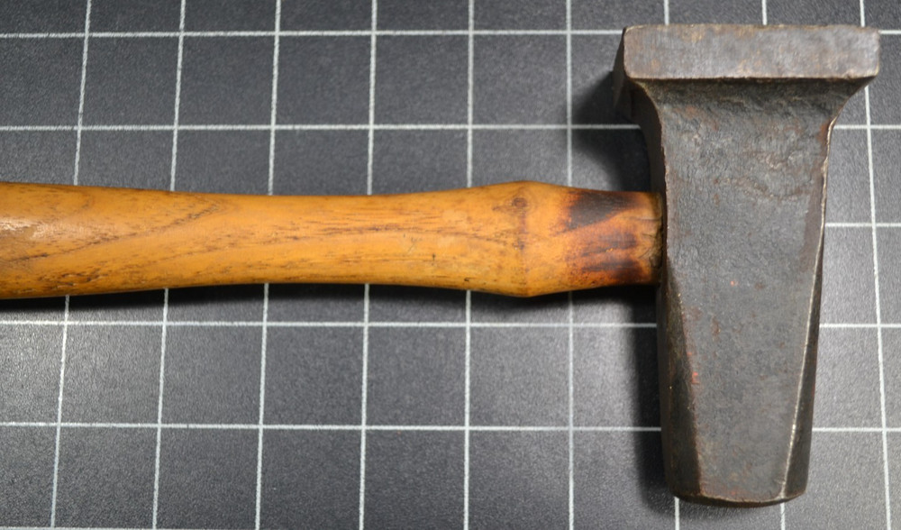 ATHA - 2 1/2" - BLACKSMITH SQUARE FLATTER HAMMER - ALL ORIGINAL WITH HANDLE