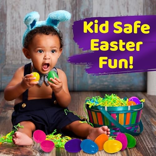 stargo Pack - Plastic Easter Eggs Empty 3.2” Large Plastic Eggs Fillable For 36