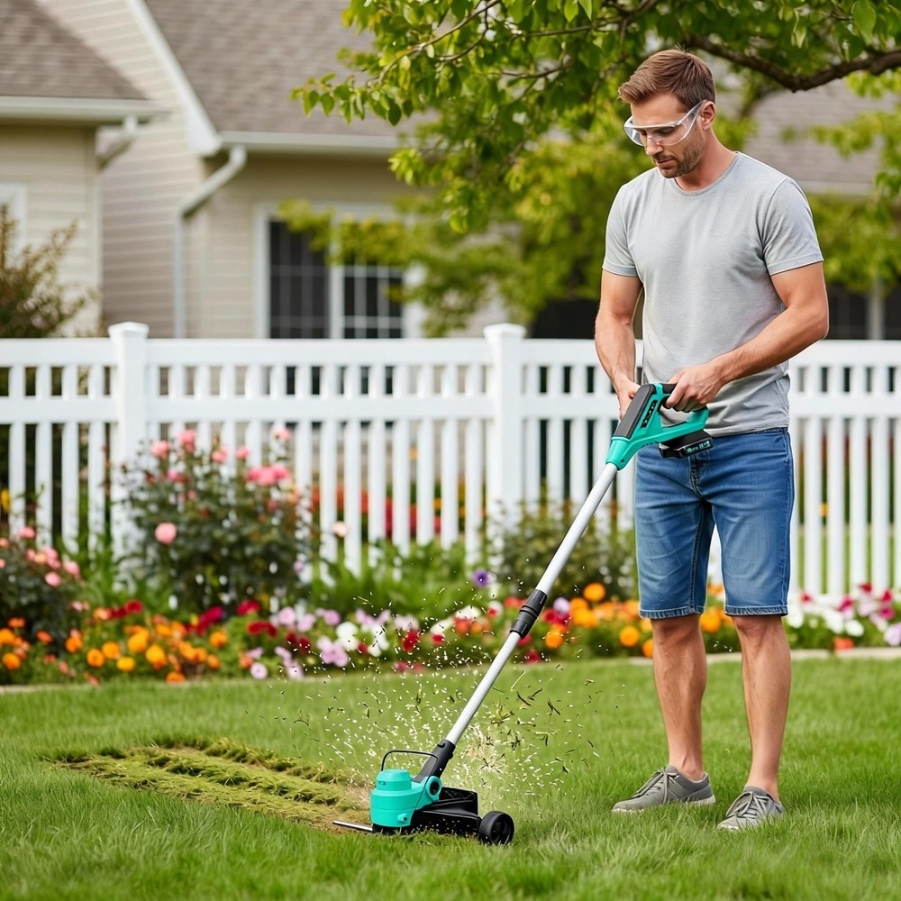 20V Wireless String Trimmer & Edger 12-In Cutting Width Lightweight Weed Wacker