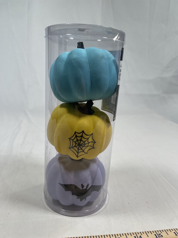 3pk Halloween Decor Pumpkins