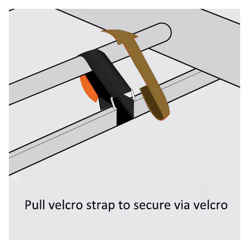 Universal Straps Adhesive Straps Double Side Tape with Loop 2 Packs