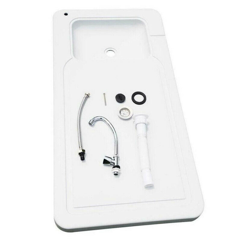 Folding Camping Table With Sink Faucet Outdoor Fish Hunting Cleaning Desk Tool