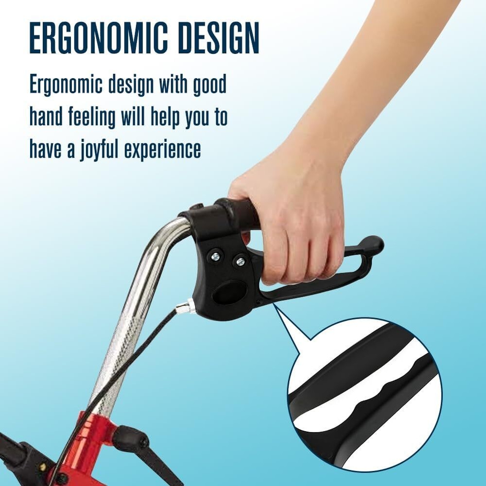 2 Pack Brake Handle Assembly with 41'' Cable For Rolling Walker Rollators Black