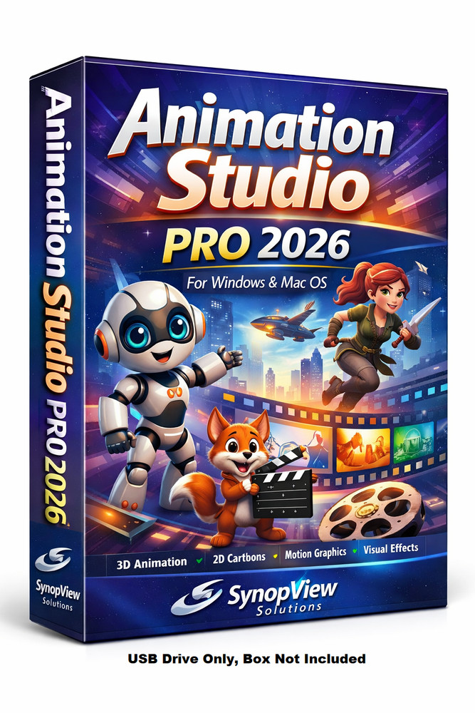Animation Studio PRO 2026 - 3D/2D Motion Graphic Design Software Windows & MacOS