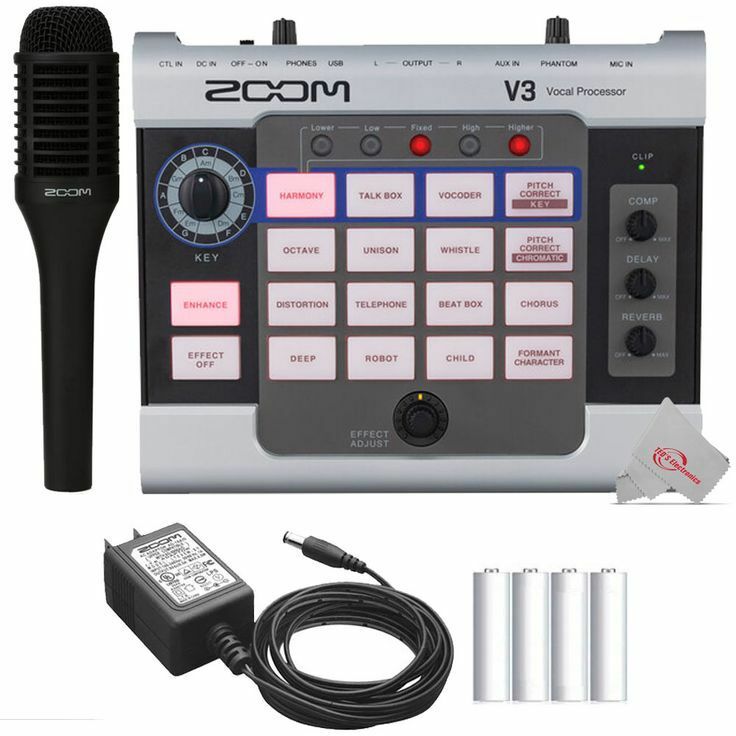 Zoom V3 Vocal Processor +  Zoom SGV-6 Vocal Microphone & Adapter