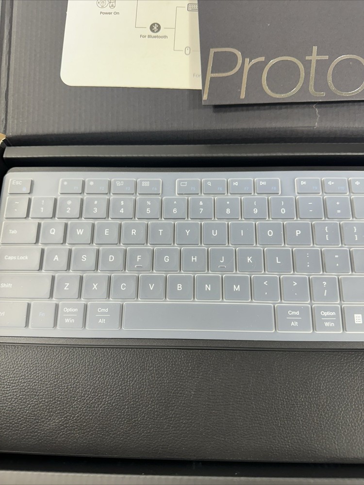 ProtoArc Wireless Keyboard and Mouse, KM60 Full-Size Bluetooth Keyboard Mouse