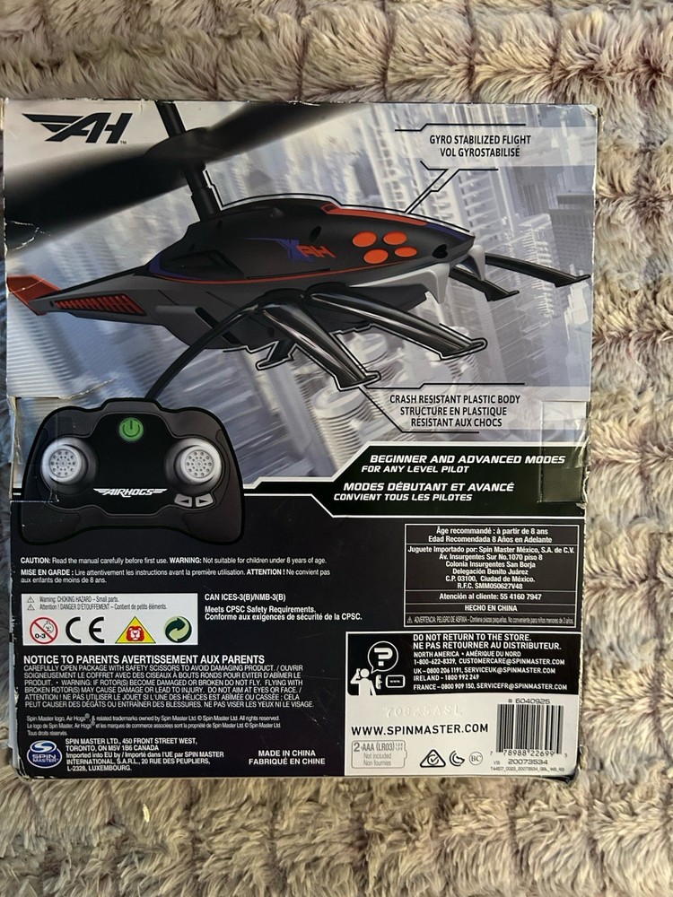Sealed Spin Master Air Hogs Axis 200 R/C Helicopter, Beginner Advanced Modes 8+