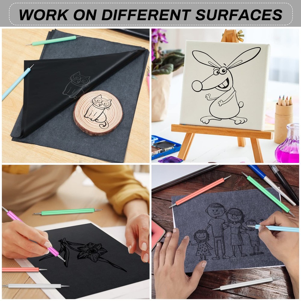 Carbon Transfer Copy Paper with Embossing Stylus Tool Embossing Dot Tools