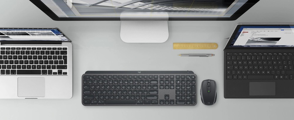 Logitech MX Keyboard+Mouse Combo Rechargeable Multi-Device Windows Mac, NEW