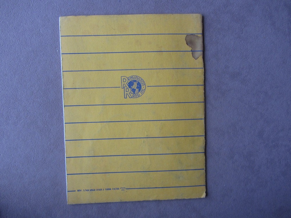 Orig1950 Remington Rand Adding Machine Owner Operating Instructions Users Manual