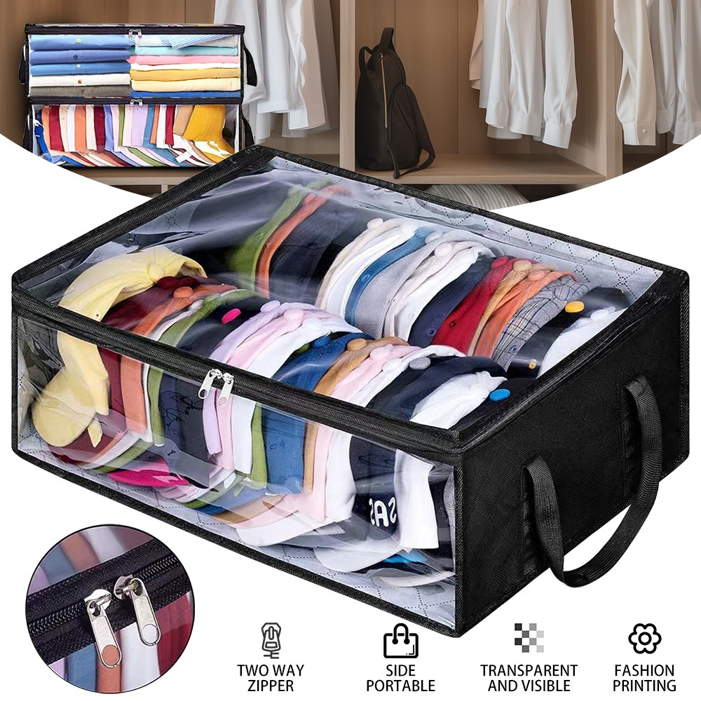 Hat Storage Dust Bag Baseball Hat Cap Organizer Clear Rack Zipper Cap Holder US