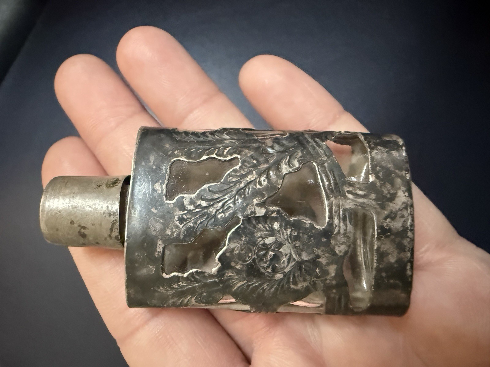 Vintage Taxco Sterling Silver 925 Perfume Bottle 3”