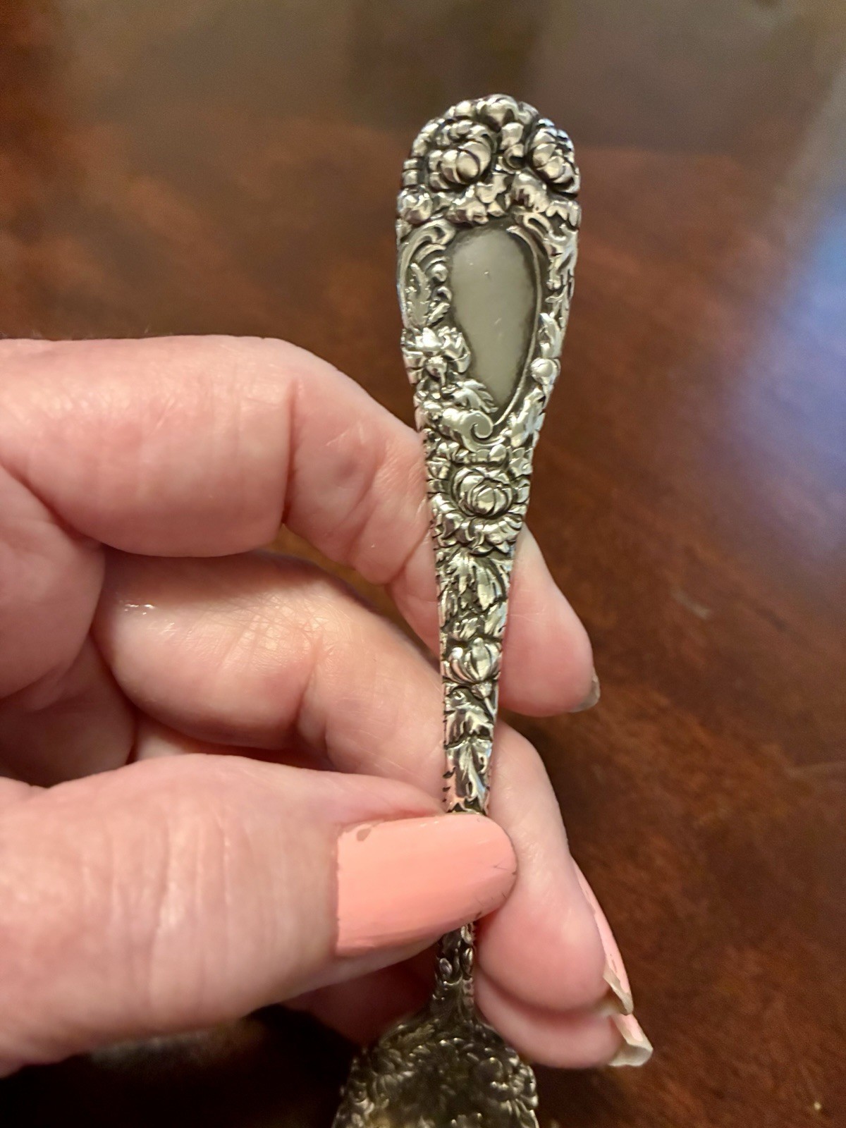 Antique Ornate Sterling Silver Grapefruit Spoons