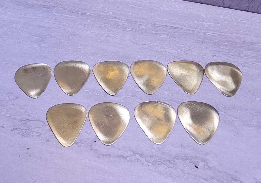Handmade Brass blank guitar pick 25 gauge