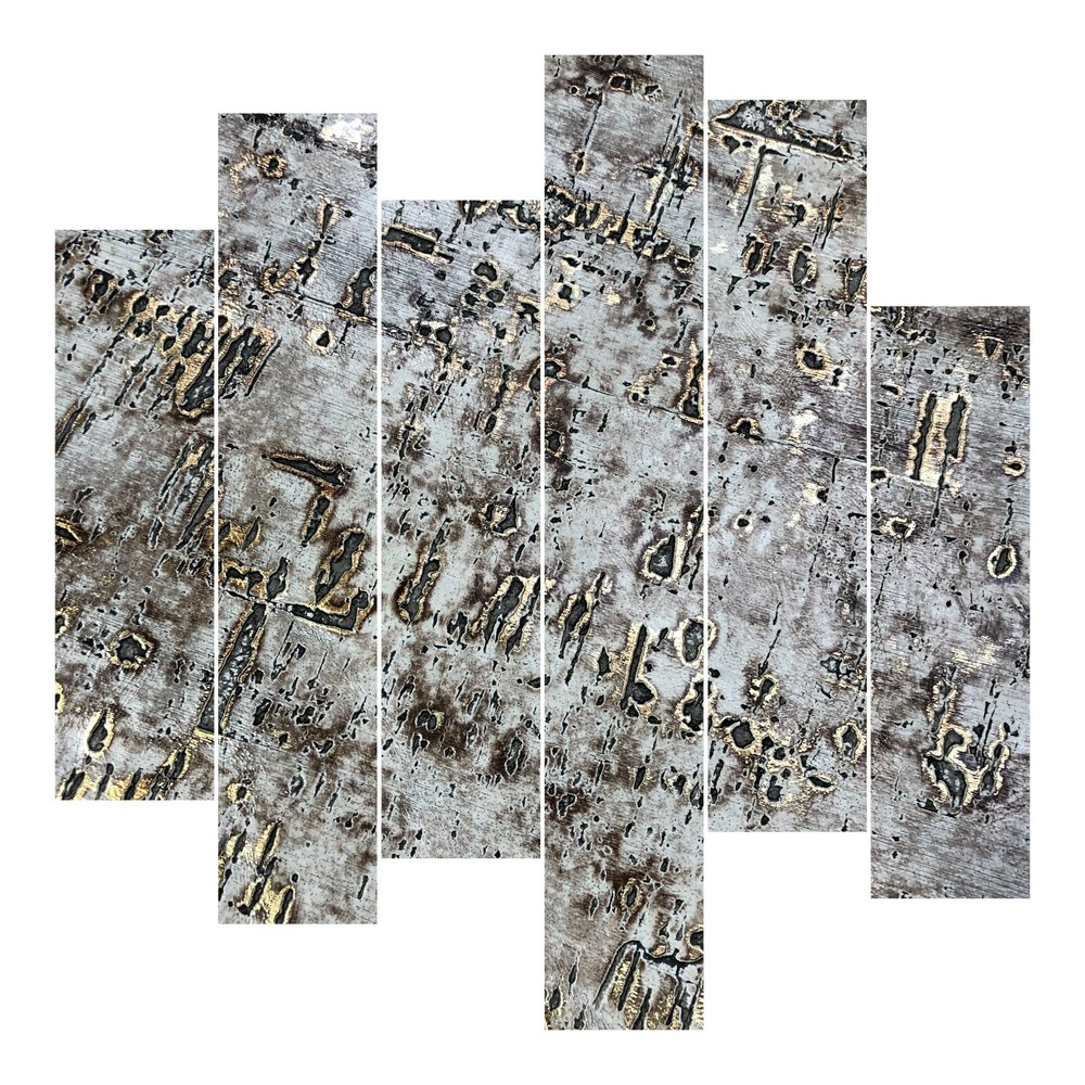 Leather Sheets, Emboss Leather Driftwood Cloudy Gold, Custom Cuts for Crafters