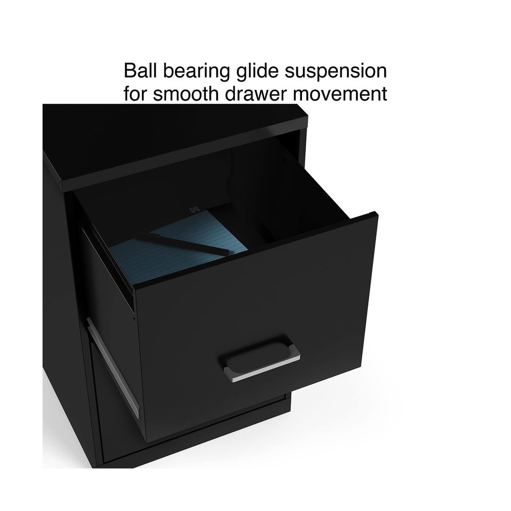 STAPLES 2-Drawer Vertical File Cabinet, Letter Size Documents, Lockable, 18.9...