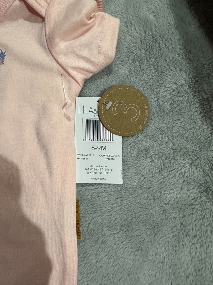 (3) Lila & Jack Bodysuits 6-9 Months