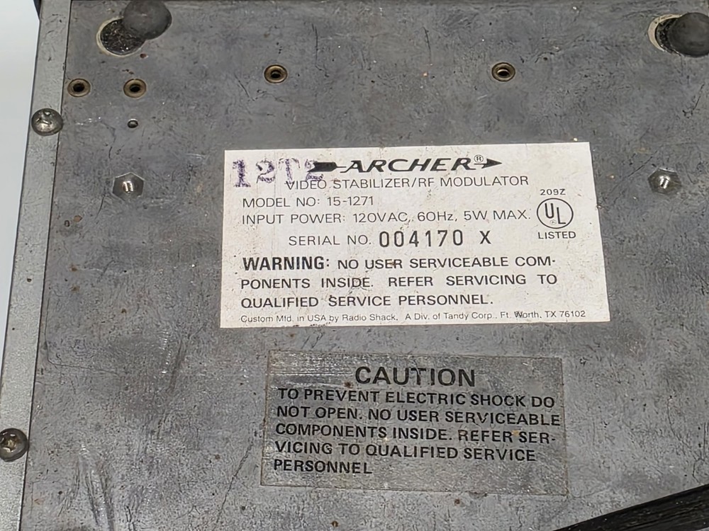 Archer / Radio Shack VIDEO STABILIZER - RF MODULATOR