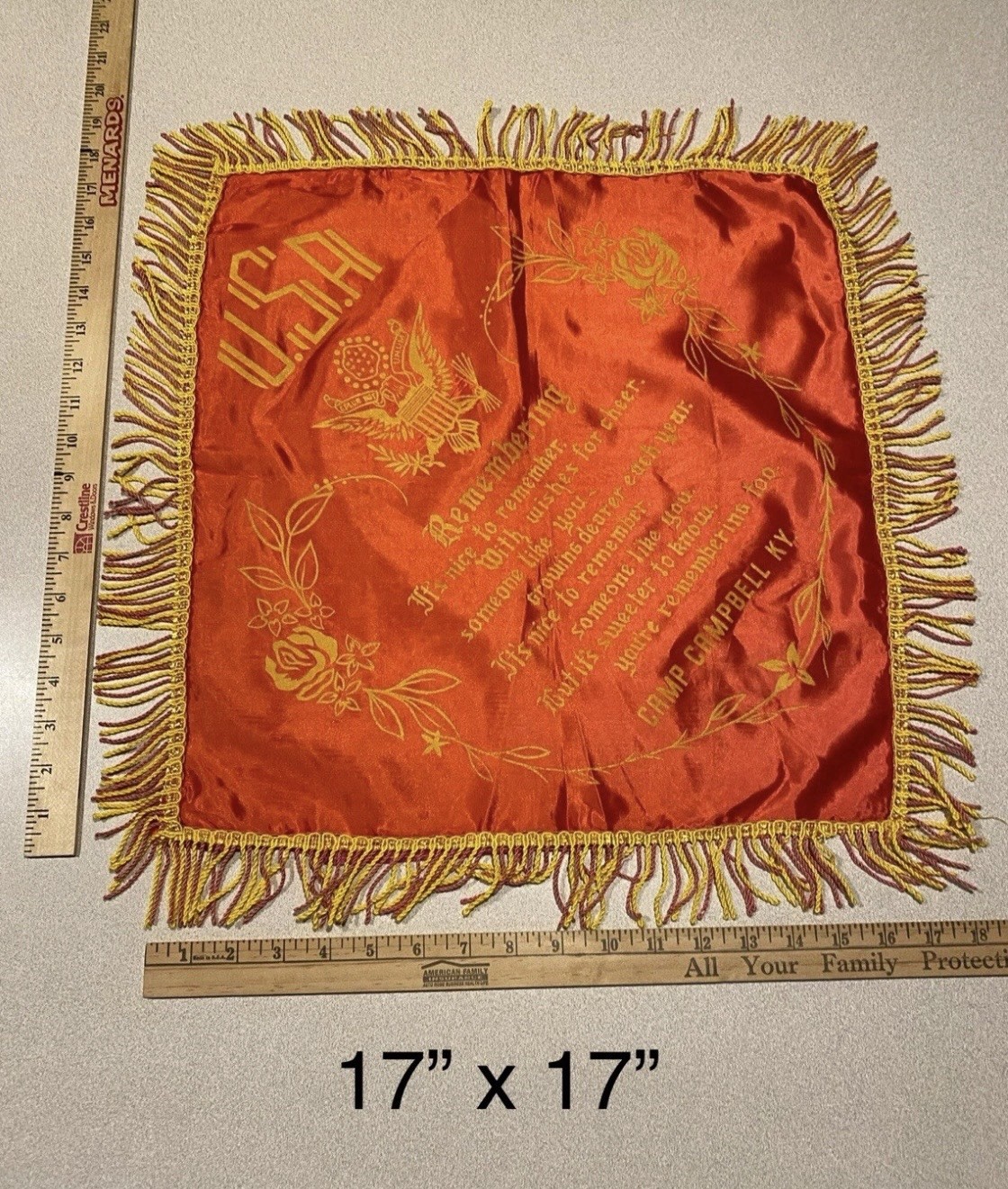 8 Vtg 1940s Military WWll Satin Souvenir Sweetheart Pillow Shams (1 is Velvet)