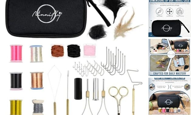 for Beginners - Fly Tying Materials Kit w/Over 100 Tool Fly Tying Kit