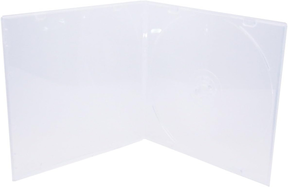 5.2Mm Durable CD Case, Slim Single Clear PP Poly Plastic Cases, 50 Pack.