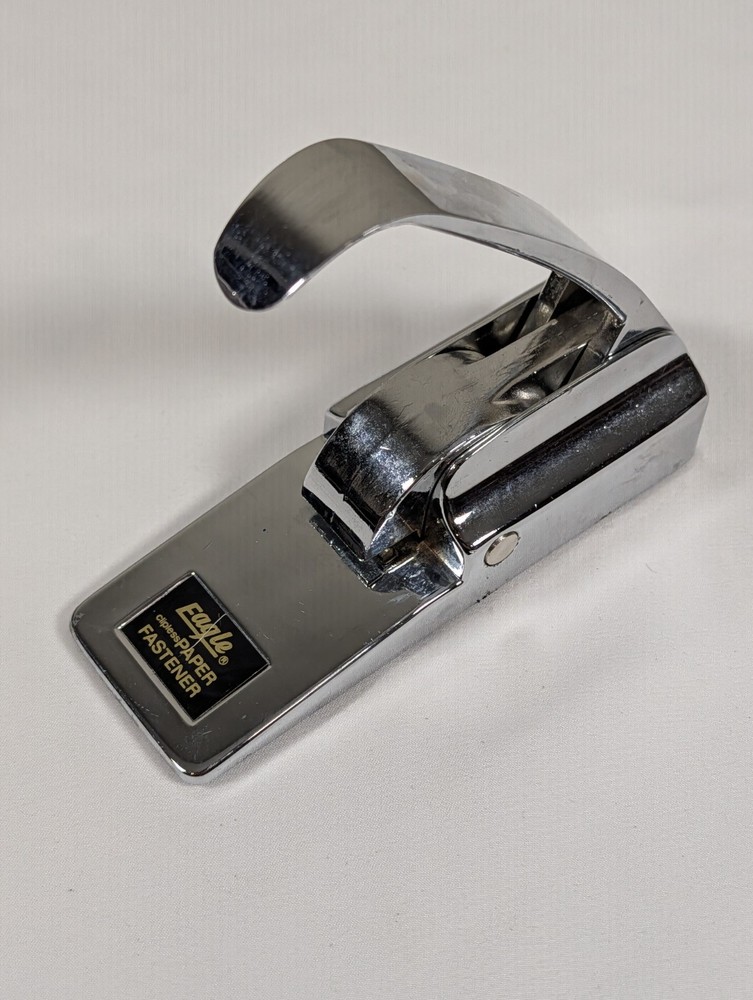 Clipless Paper Fastener Stapleless Stapler Vintage Office Tool