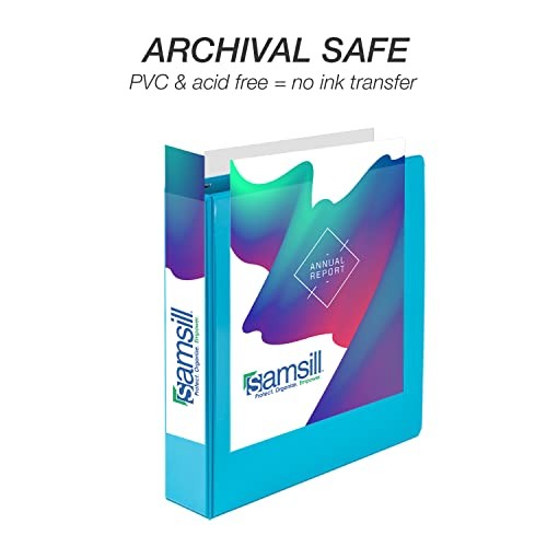 Durable 2 inch 3 Ring Binder, D Ring Binder, 4 Pack Fashion Assortment 2 Inch