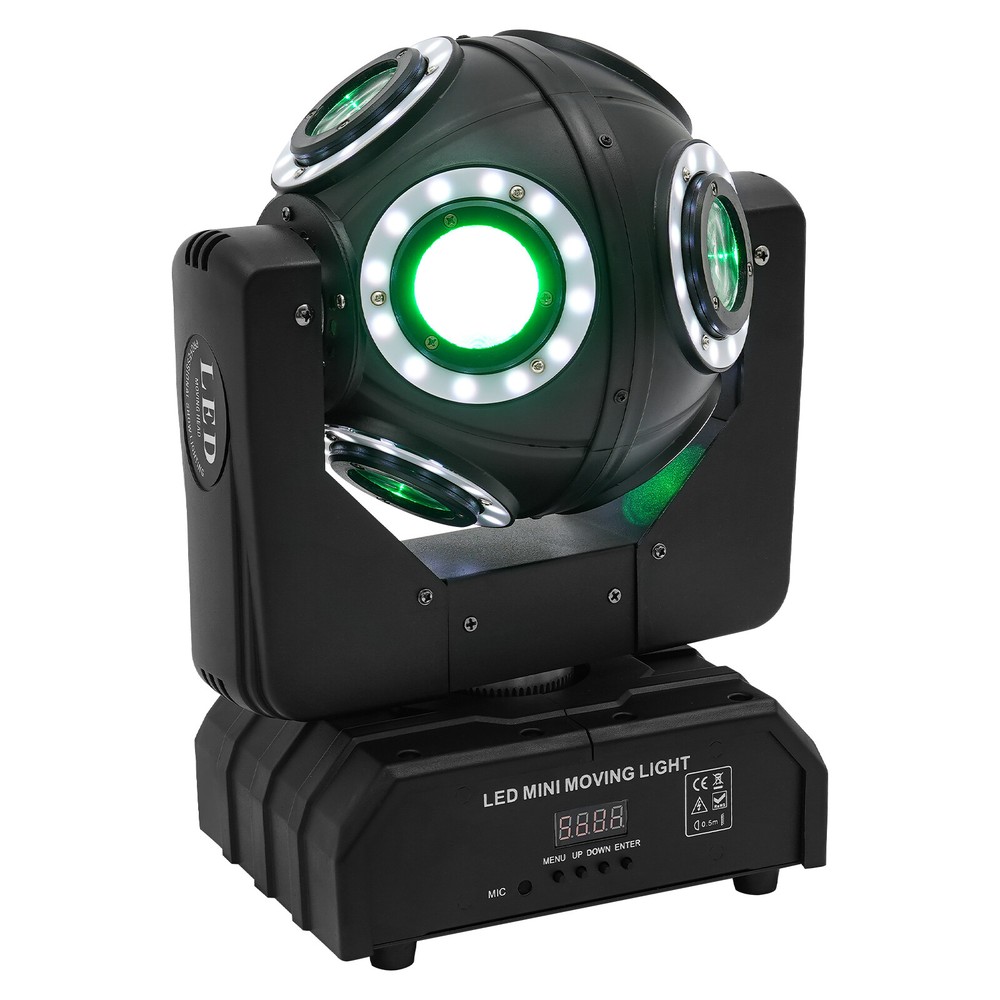 8-Head Moving Light, LED Moving Head Light, RGBW DJ Rotating Light