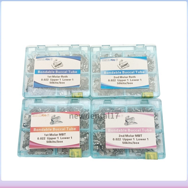 Dental Orthodontic Buccal Tubes Molar brackets Bondable Non-con 1st 2nd Roth/MBT
