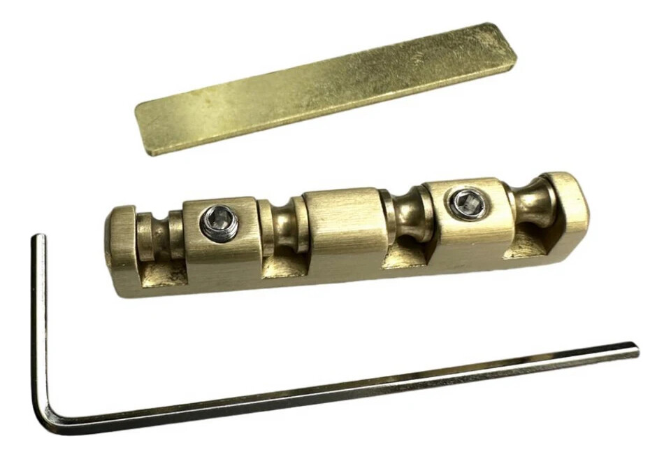 Height Adjustable 38mm Brass Roller Guitar Nut Replacement 4String Electric Bass