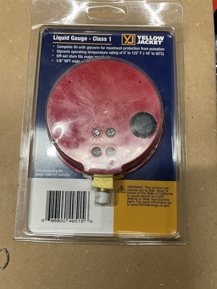 Yellow Jacket Liquid Gauge Class1 49515