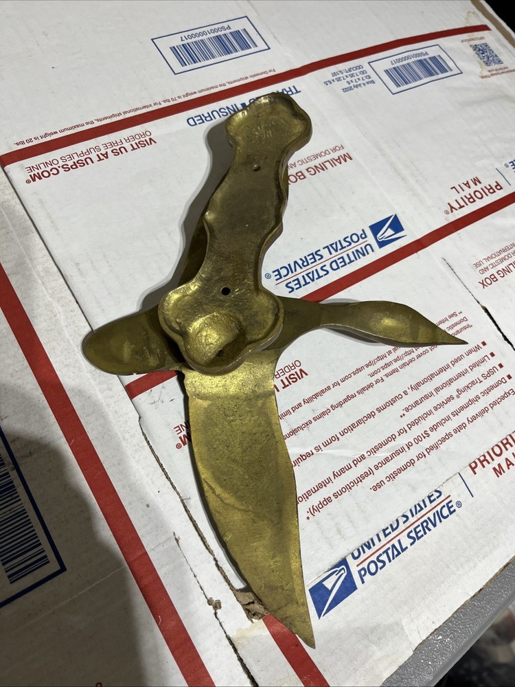 Vintage Solid Brass Flying Goose Door Knocker –Large MCM Gift for Bird Lovers e3